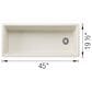 Blanco Inteos 45" Undermount Single Bowl Kitchen Sink in Soft White, , large