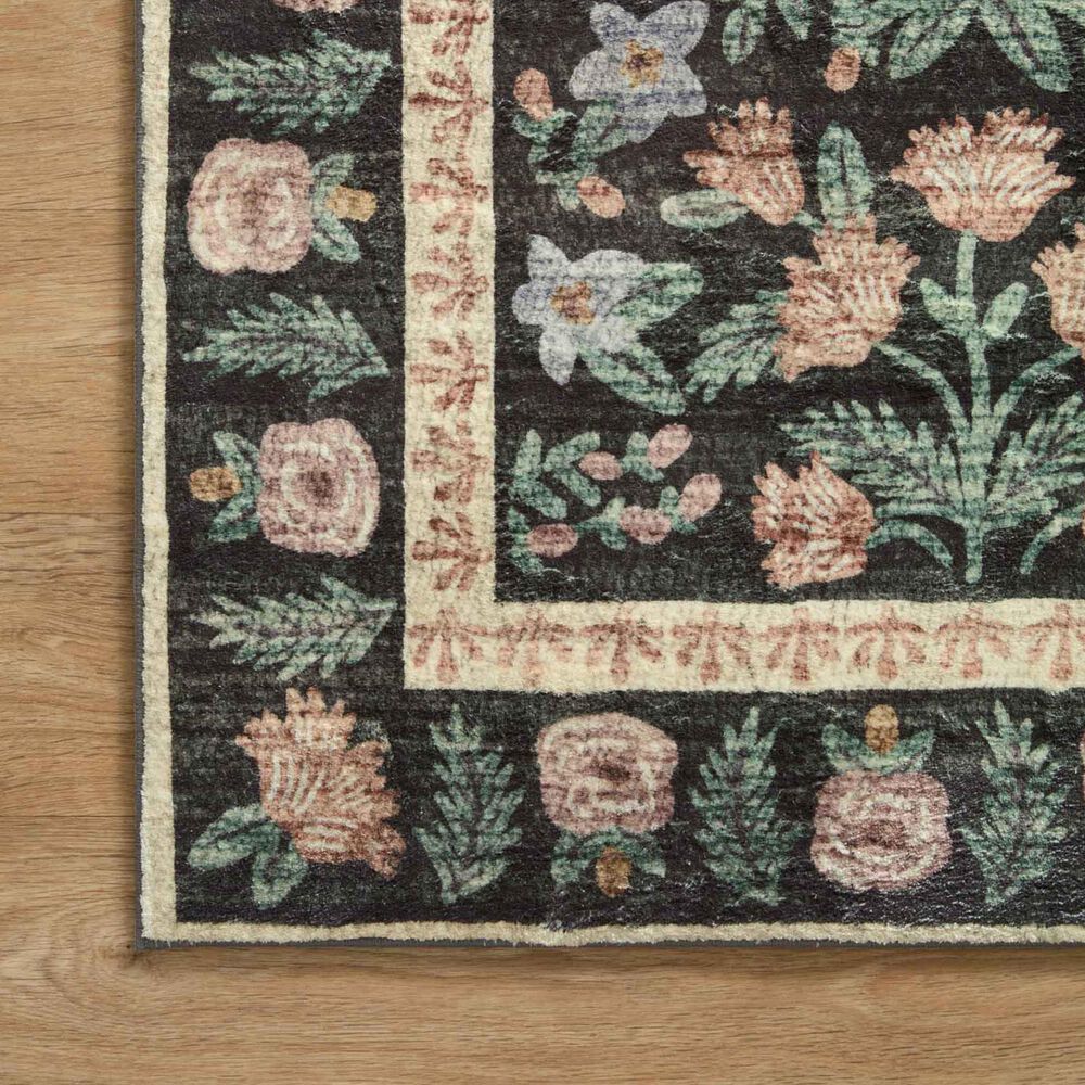 Rifle Paper Co Eden Mughal Garden 2&#39;6&quot; x 7&#39;6&quot; Black Runner, , large
