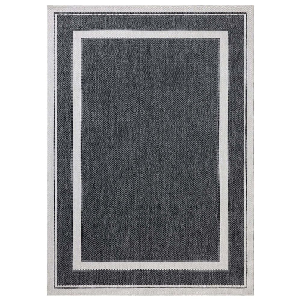 Loloi Easton Onyx and Ivory 2&#39;3&quot; x 3&#39;9&quot; Indoor/Outdoor Area Rug, , large