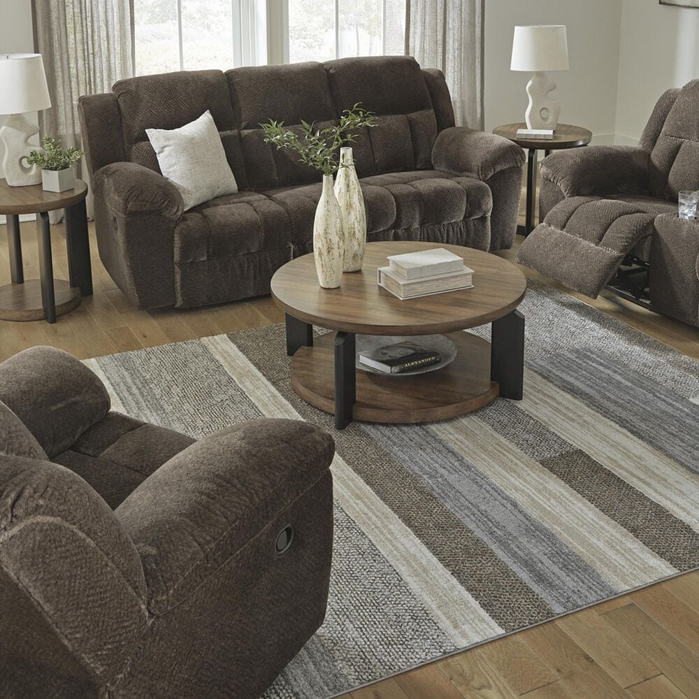 Ashley Frohn Manual Rocker Recliner in Chocolate, , large