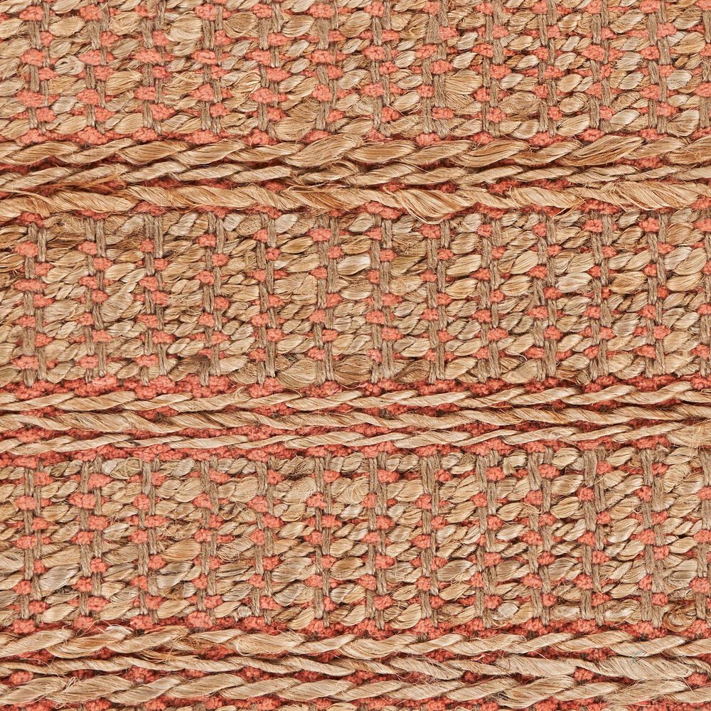 L&amp;R Resources Natural Fiber 9&#39; x 12&#39; Tan and Pink Area Rug, , large