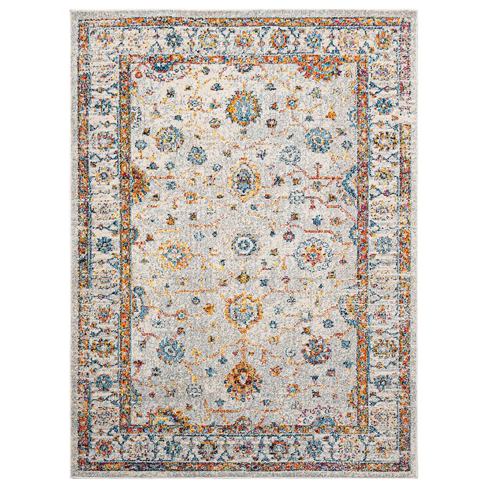 Amer Rugs Montana Traditional 3"3" x 5" Ivory and Orange Area Rug, , large