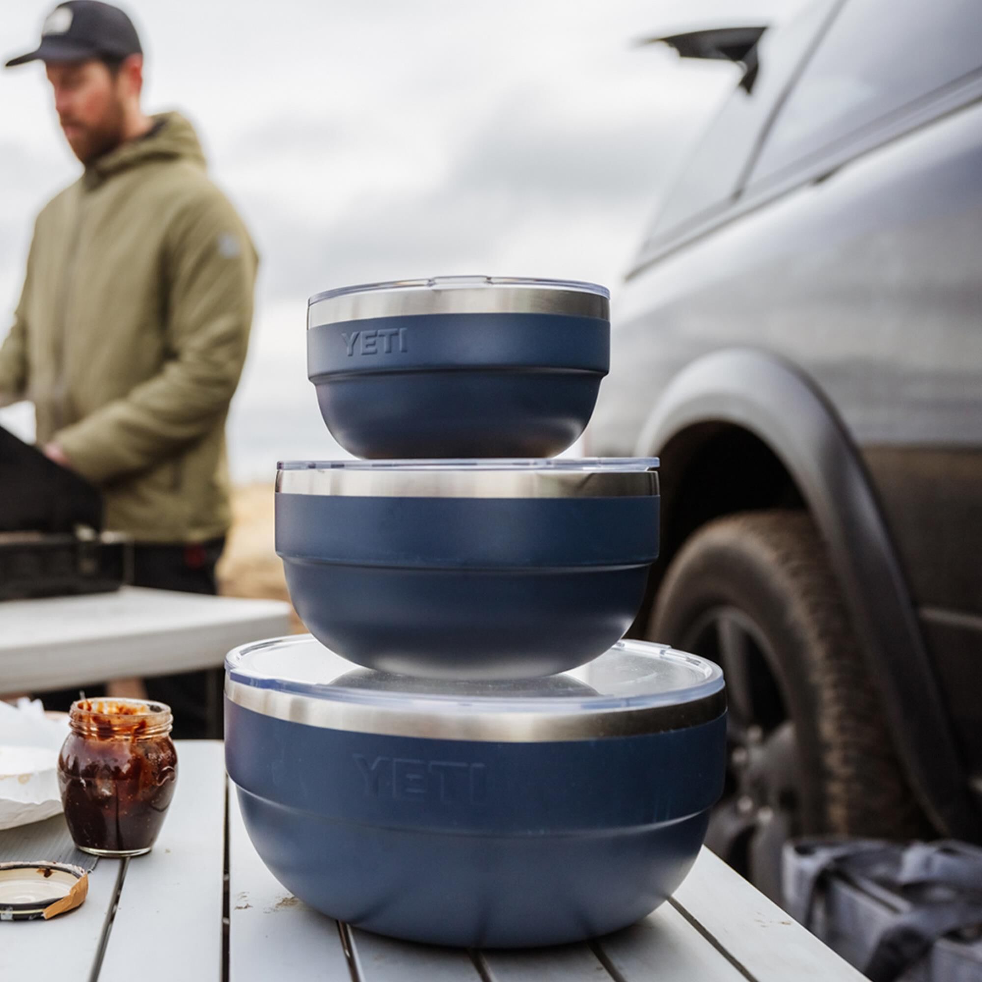 YETI Rambler 3-Piece Standard Insulated Bowl Set in Navy