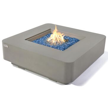 Elementi Fire Lucerne Square Natural Gas Fire Pit Table in Light Gray, , large