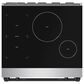 Thor Kitchen Gordon Ramsay 4.8 Cu. Ft. Professional Induction Range with Black Color Kit Assembly in Stainless Steel, , large