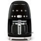 Smeg 47.34 Oz Drip Coffee Maker in Black and Polished Chrome, , large