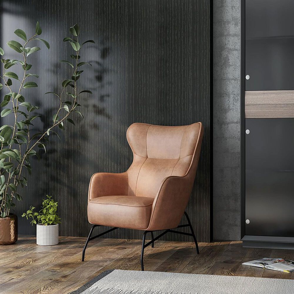Golden Wave Furniture Franky Accent Chair in Saddle, , large