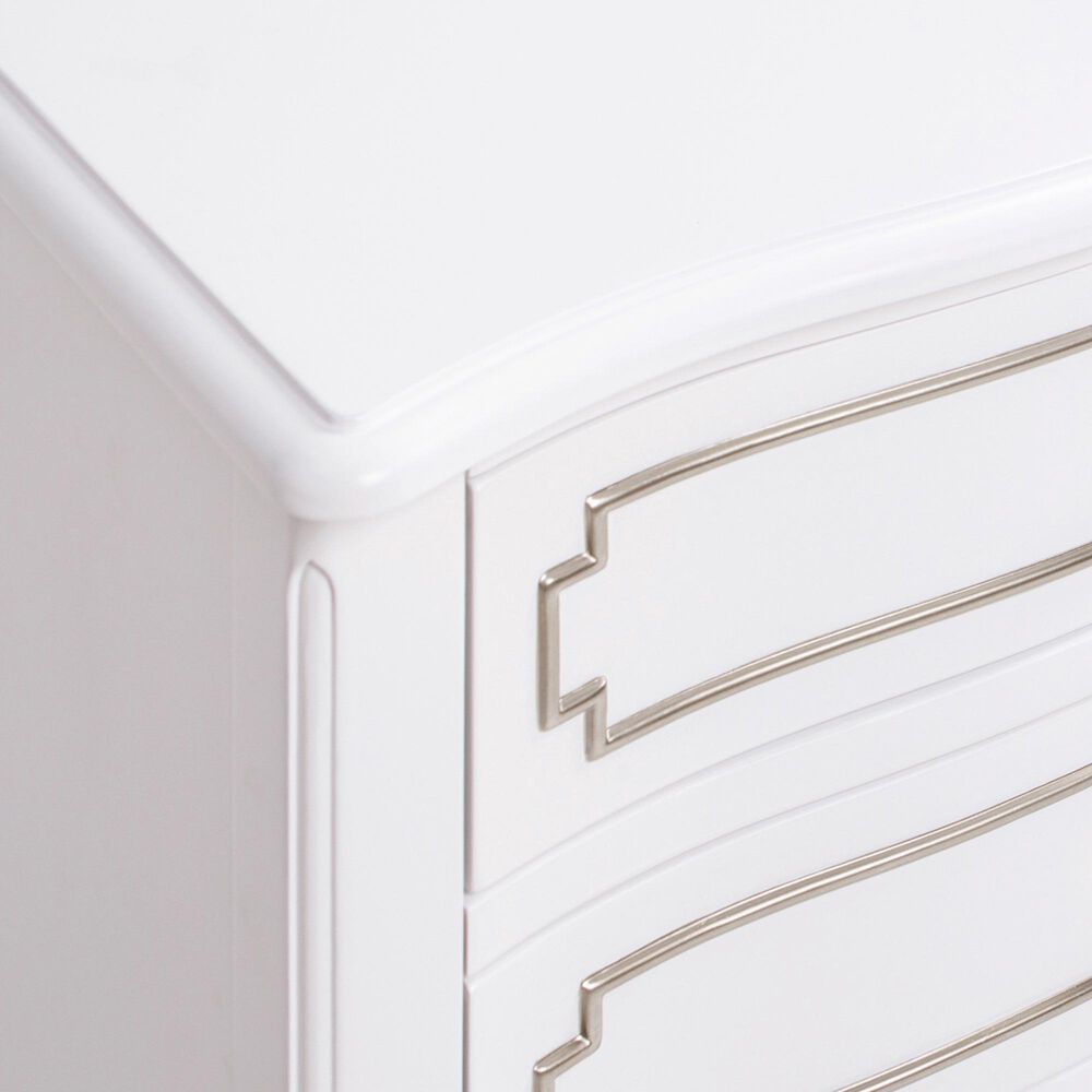 Jennifer Taylor Home Court Side Table in Soft White and Gold, , large