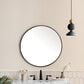 James Martin Vanities Rohe 30" Round Mirror in Matte Black, , large