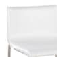 Lumisource Mara Barstool with White Cushion in Stainless Steel (Set of 2), , large