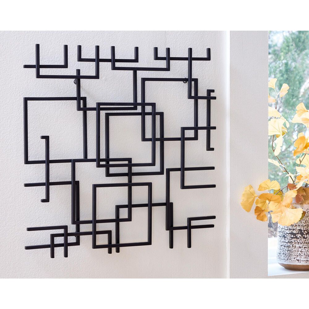 Ashley Aadanton 26" x 26" Wall Decor in Black, , large
