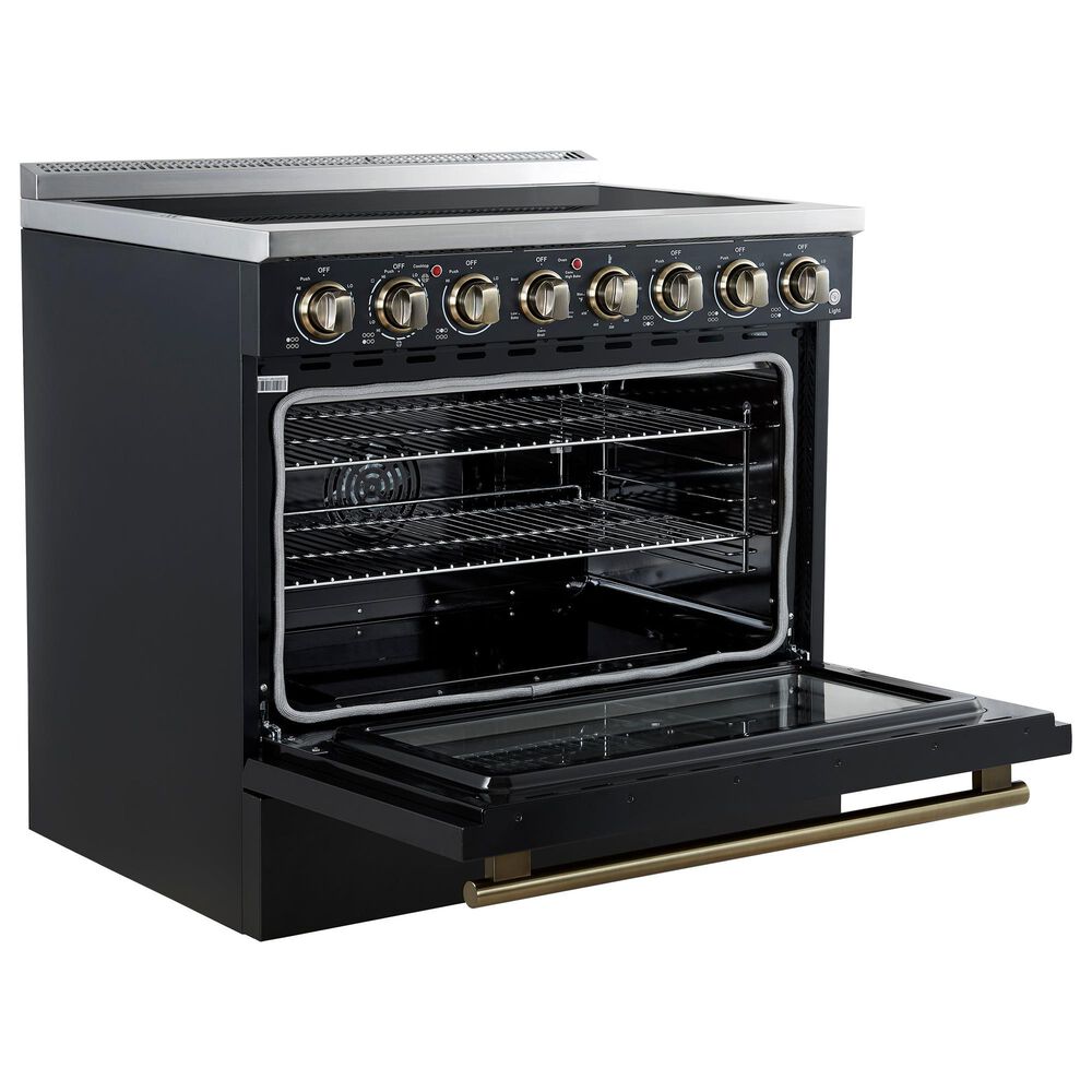 Forno Paolo 36" Freestanding Electric Range in Black, , large
