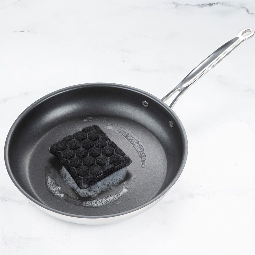 HIC Kitchen Rectangular Sudz-Power Scrubber Sponge in Black &#40;Set of 2&#41;, , large