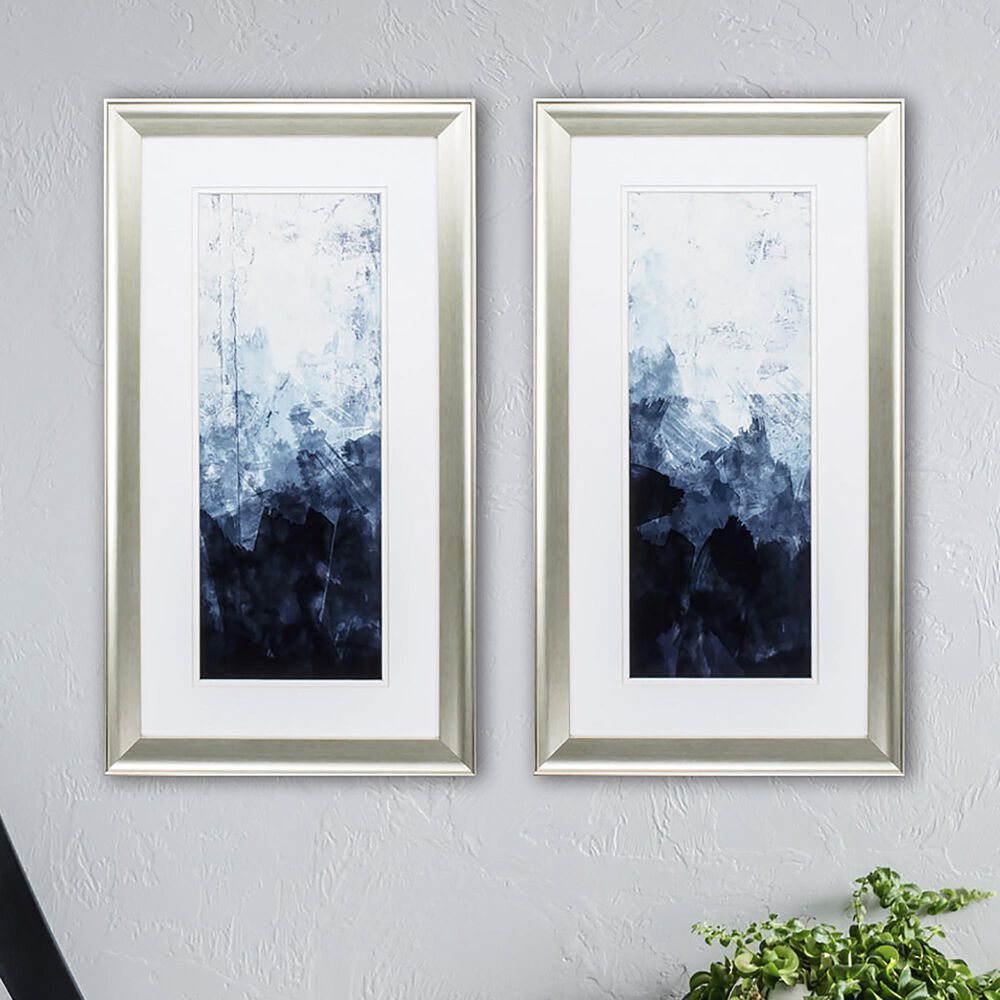 Propac &quot;Blue Stroke Abstract&quot; Wall Art in Blue &#40;Set of 2&#41;, , large