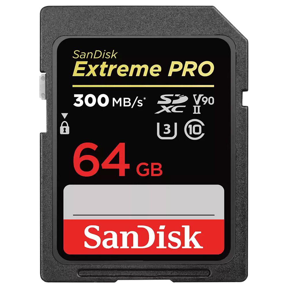 Sandisk 64GB Extreme Pro SDXC UHS-II Memory Card, , large