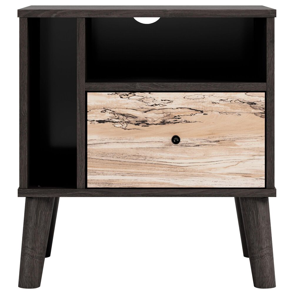 Ashley Piperton Nightstand in Brown and Dark Charcoal, , large