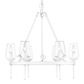 Golden Lighting Regent 6-Light Chandelier in Textured White Plaster, , large
