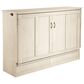 New Day Furniture Express Queen Murphy Cabinet Bed with Mattress in Provence White, , large