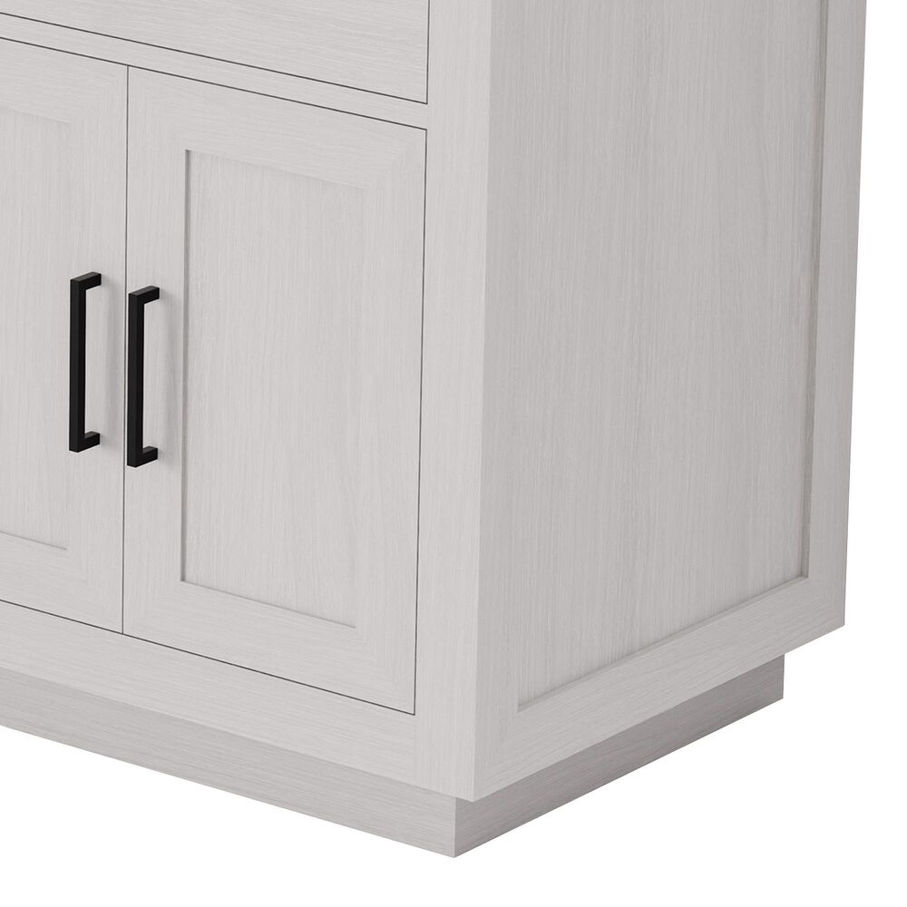 Lexora Home Abbey 72&quot; Double Bathroom Vanity in White Oak with 2 cm White Carrara Marble Top and Rectangular Sinks, , large
