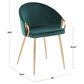 Lumisource Claire Chair in Black/Gold, , large