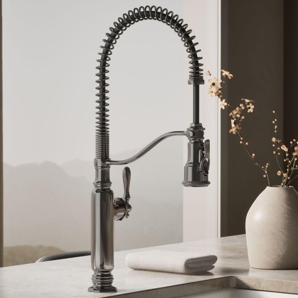 Kohler Tournant Semi-Professional Kitchen Sink Faucet in with Three-Function Sprayhead Vibrant Titanium, , large