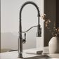 Kohler Tournant Semi-Professional Kitchen Sink Faucet in with Three-Function Sprayhead Vibrant Titanium, , large