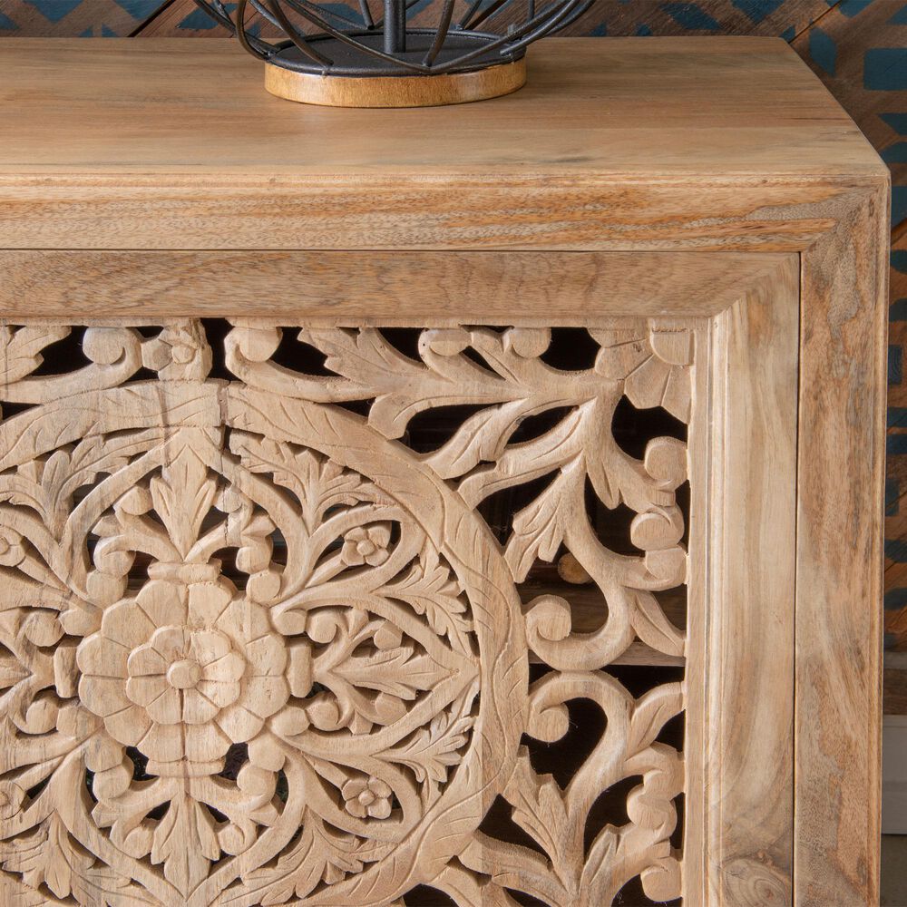 Linon Home Decor Haven 2-Door Cabinet in Antique Brown, , large