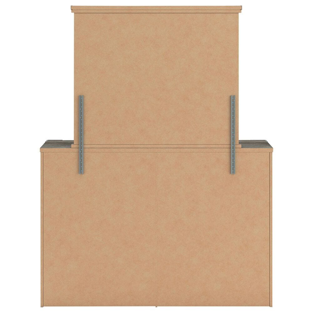 Ashley Frandern 5-Piece Twin Panel Storage Bedroom Set in Rustic Warm Gray, , large