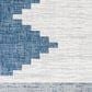 Surya Eagean EAG-2355 Dark Blue, Off-White, Navy and Pale Blue 5"3" x 7"7" Indoor/Outdoor Area Rug, , large