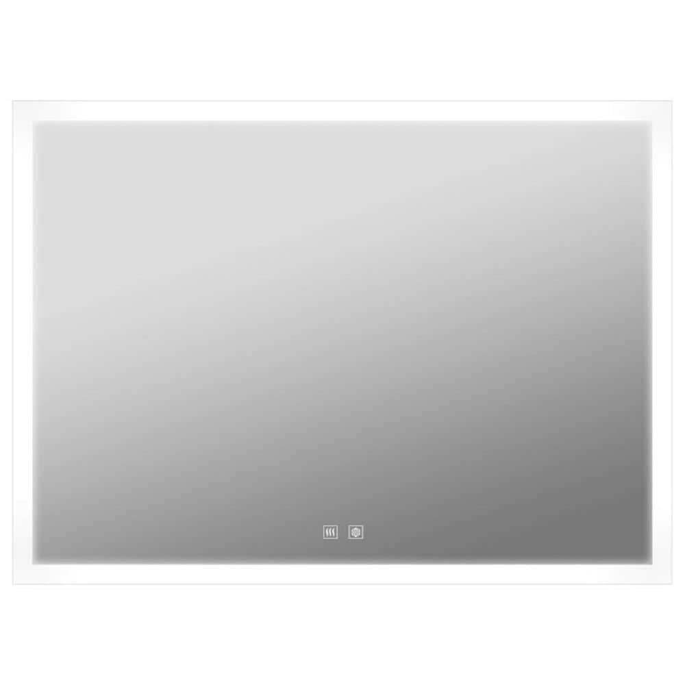 Lexora Home Aurorium 36" x 28" LED Vanity Mirror in White, , large