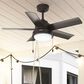 Hunter Seawall 44" Outdoor Ceiling Fan with LED Lights in Noble Bronze, , large