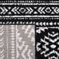 Safavieh Tulum 2" x 8" TUL272 Black and Ivory  Runner, , large