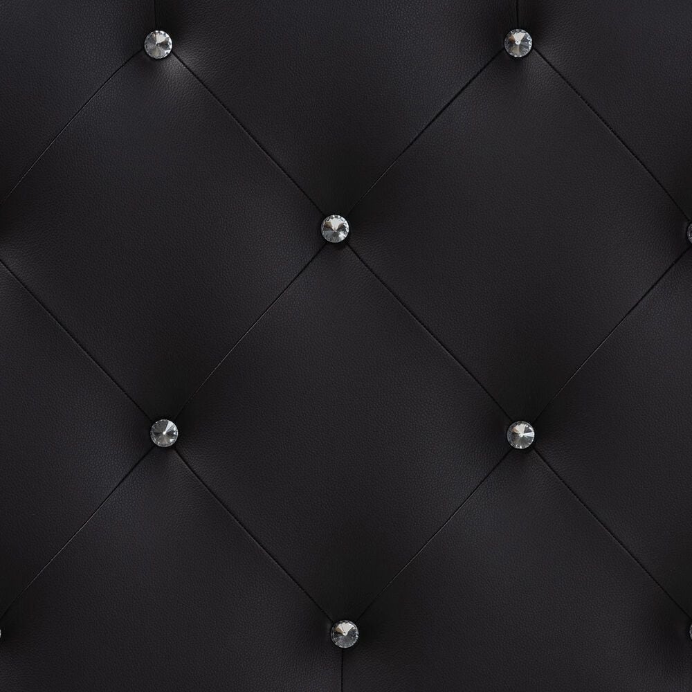 Baxton Studio Rita Queen Panel Headboard with Faux Leather Upholstered in Black, , large