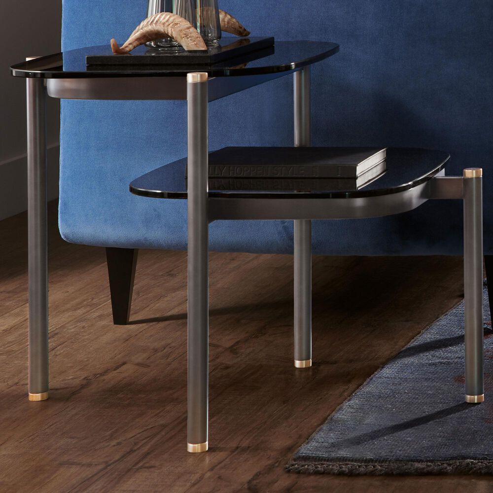 Hooker Furniture Grayson Tiered Side Table in Black and Gold, , large