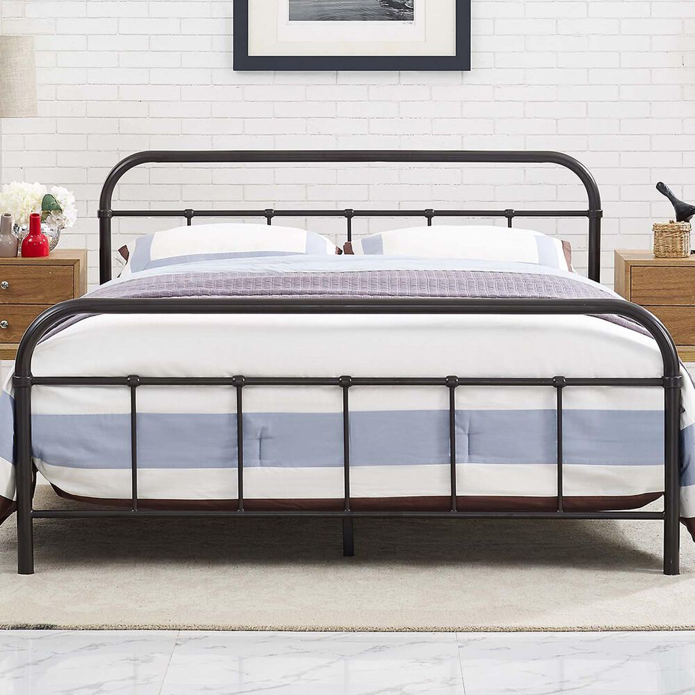 Modway Maisie Queen Platform Bed Frame in Brown, , large