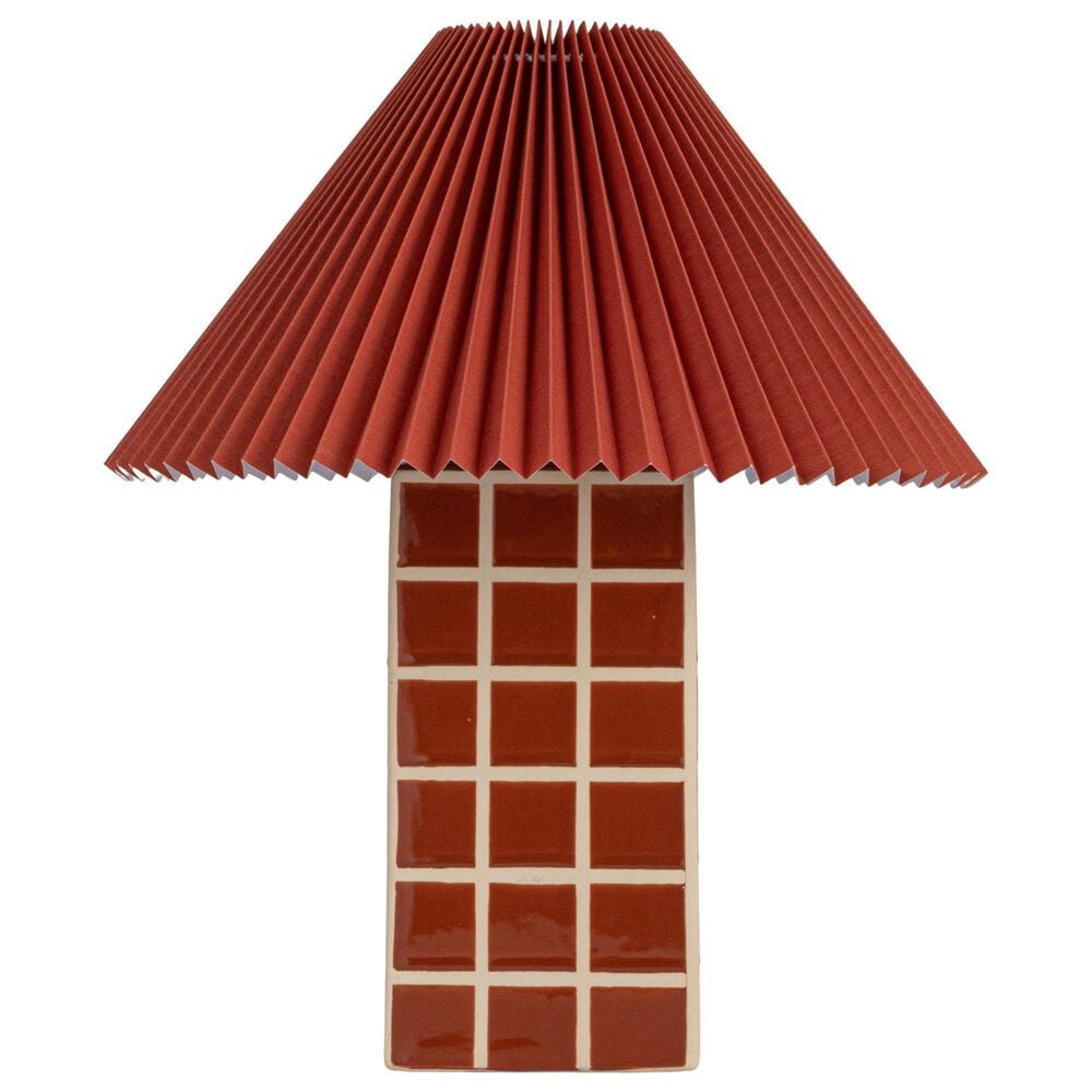 Creative Coop Zara Ceramic Table Lamp in Red, , large