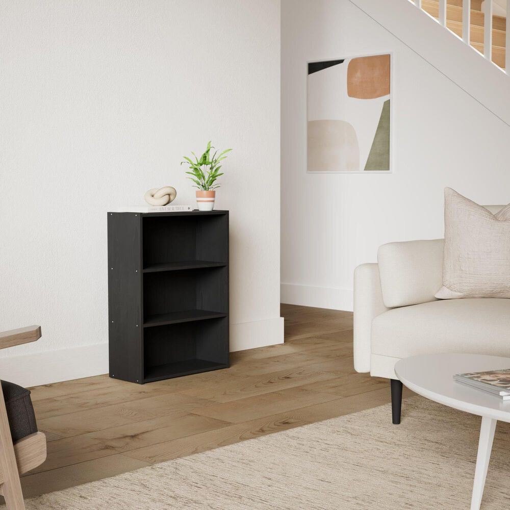 HOMLUX 3-Tier Open Shelf Bookcase in Americano, , large