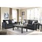Ashley Altari Stationary Sofa and Loveseat Set in Slate, , large