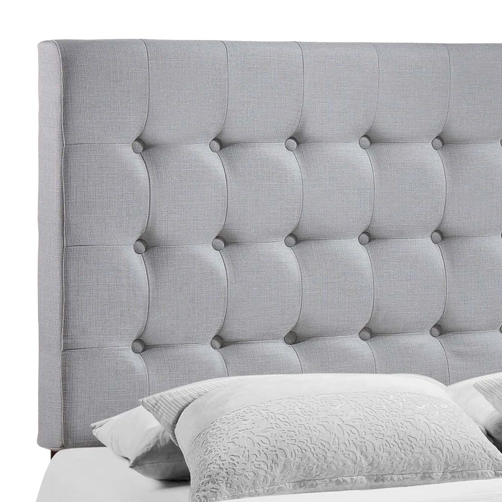 Modway Tinble Upholstered Fabric Queen Headboard in Sky Gray, , large