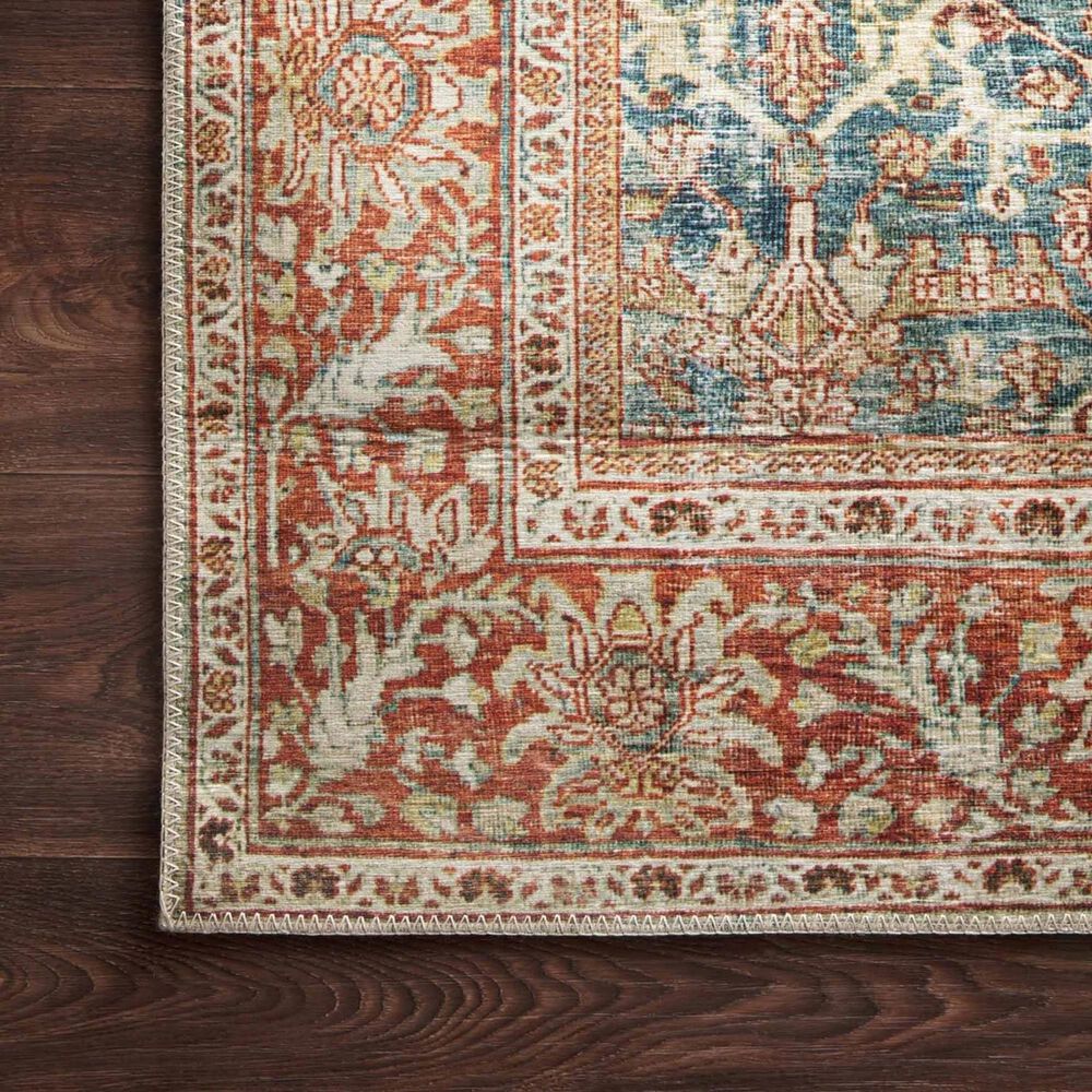 Loloi II Layla LAY-04 9&#39; x 12&#39; Ocean and Rust Area Rug, , large