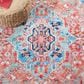 Safavieh Riviera 4"5" x 6"5" Light Blue and Red Area Rug, , large