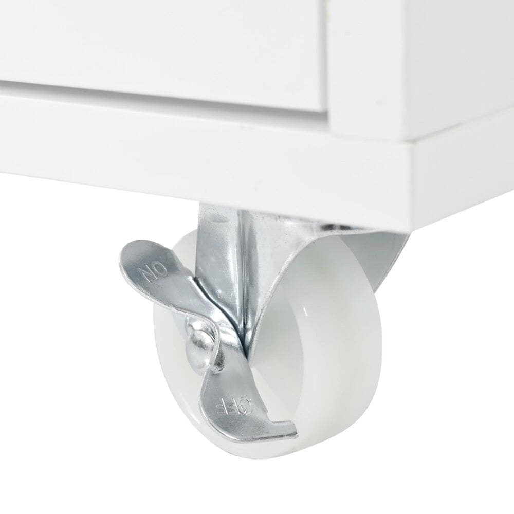 HOMLUX 56" Kitchen Island with Extended Table in White, , large