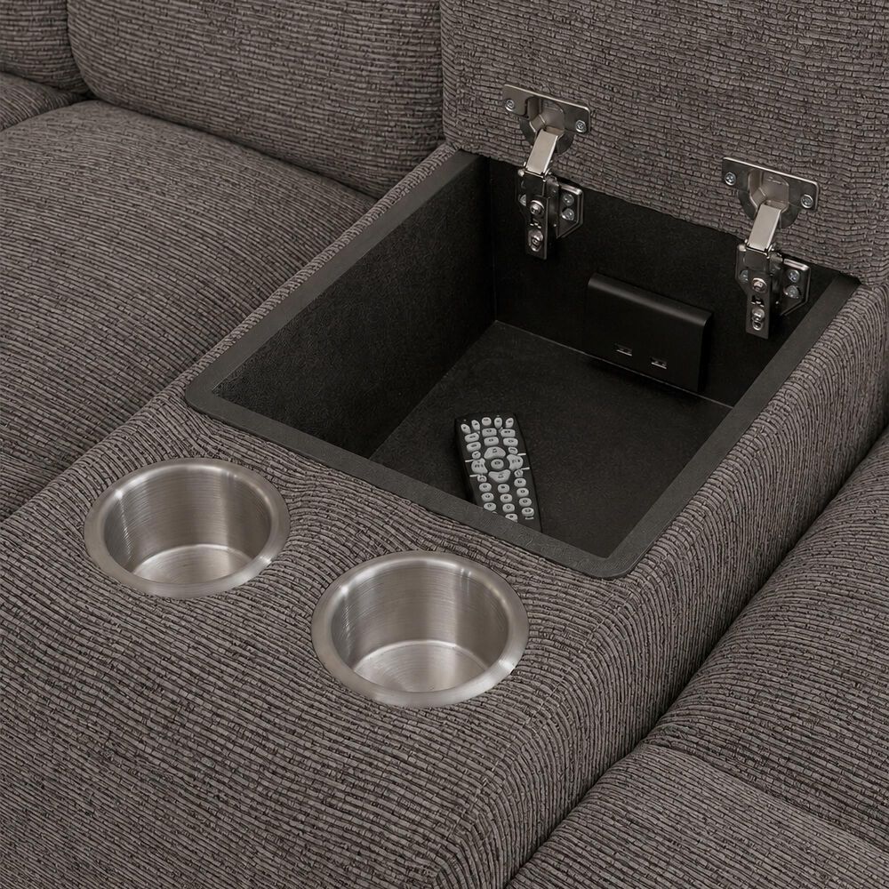 Simeon Collection Buster Manual Reclining Console Loveseat in Cabot Stone, , large
