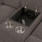 Simeon Collection Buster Manual Reclining Console Loveseat in Cabot Stone, , large