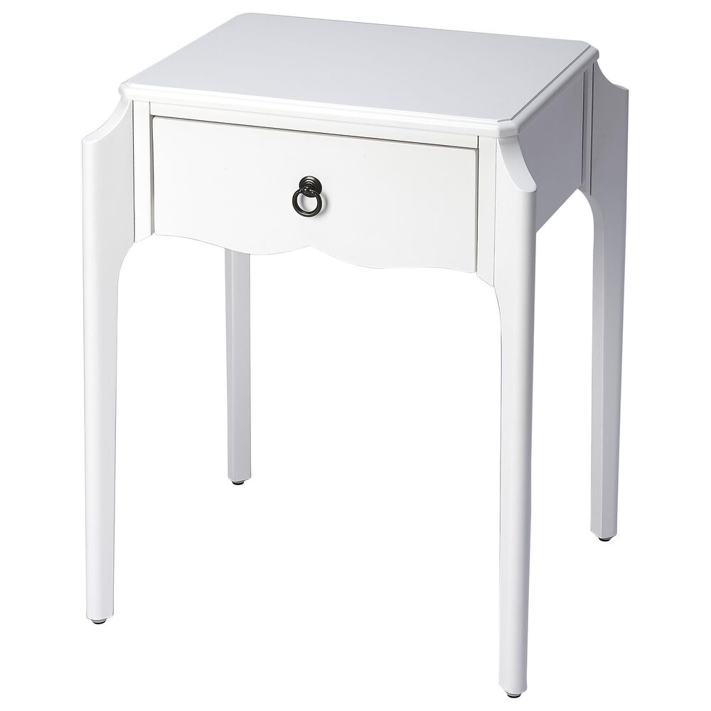 Butler Specialty Company Wilshire 1-Drawer Nightstand in Smooth White, , large