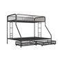 DHP Jaxon Twin over Full Bunk Bed with 2 Storage Drawers in Black, , large