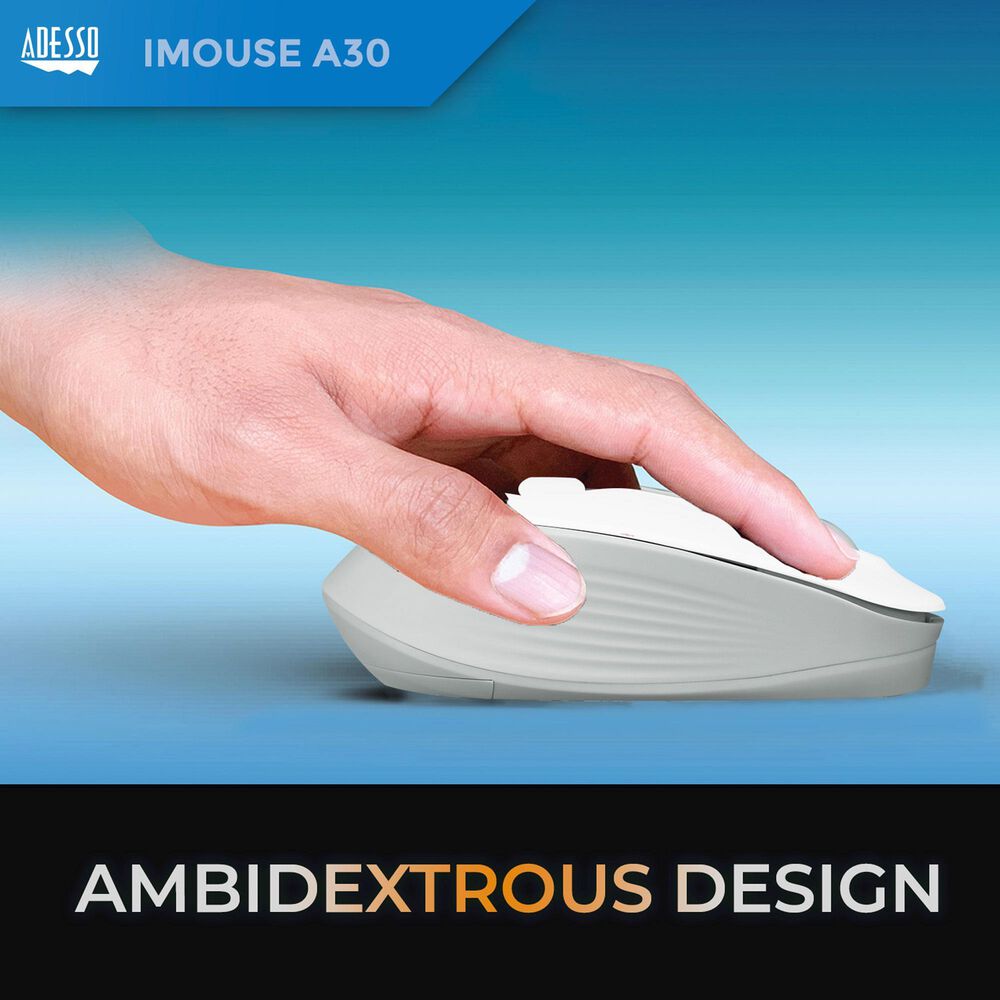 Adesso Wireless Mouse with AI Copilot Shortcut Button in White, , large