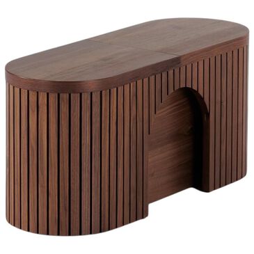 Transformer Table Round Dining Bench in Royal Walnut, , large