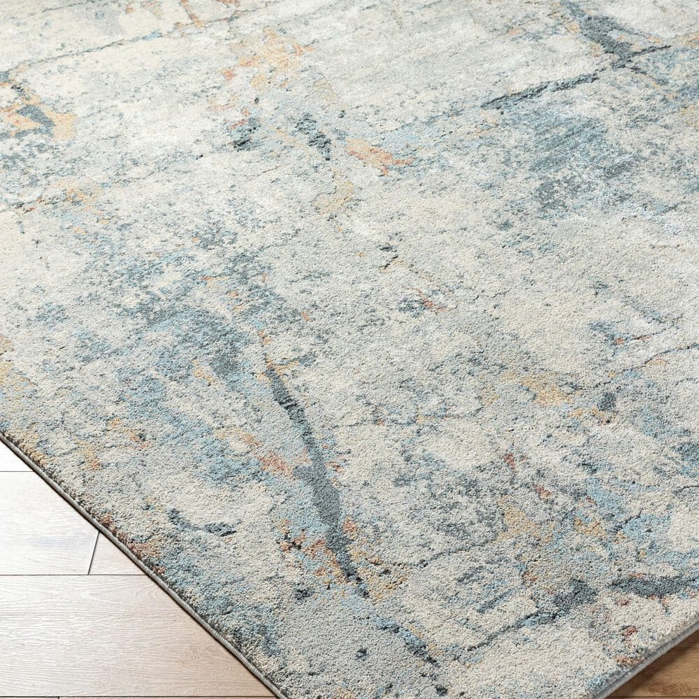 Surya Avellino 5&#39;3&quot; x 7&#39; Light Beige, Gray, Pale Blue, Tan, Deep Teal and Rose Area Rug, , large