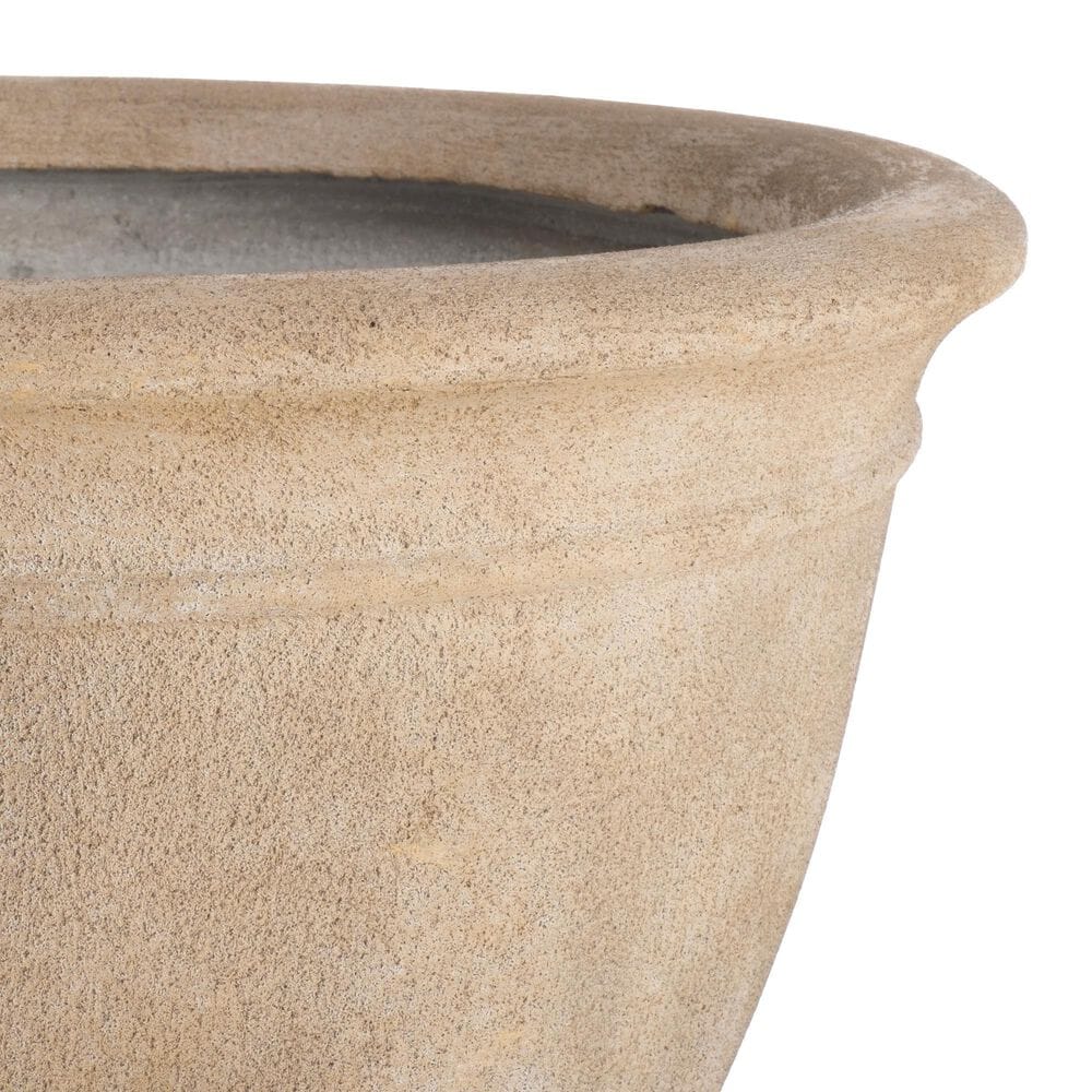 Alfresco Home Delfina Large Patio Urn in Tallow, , large